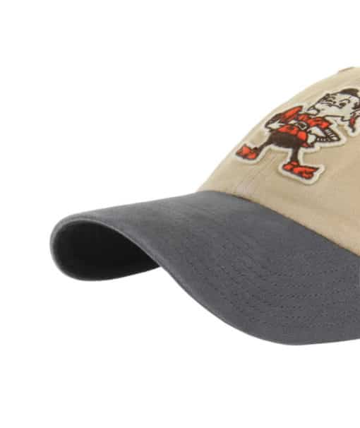 Cleveland Browns 47 Brand Vintage Khaki Ashford Clean Up Snapback Hat - Image 2