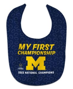 Michigan Wolverines 2023 My First Championship Baby Bib - All Pro