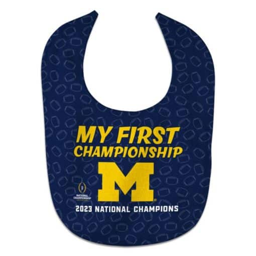 Michigan Wolverines 2023 My First Championship Baby Bib - All Pro