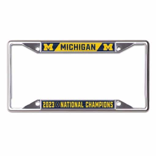Michigan Wolverines 2023 National Champions Chrome License Plate Frame