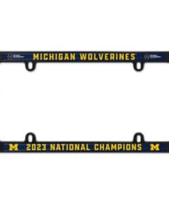 Michigan Wolverines 2023 Champions Black Plastic License Plate Frame