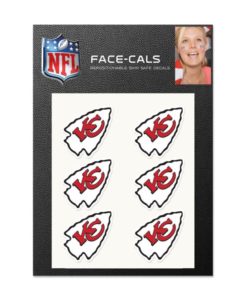 Kansas City Chiefs Face Cals Temporary Tattoos