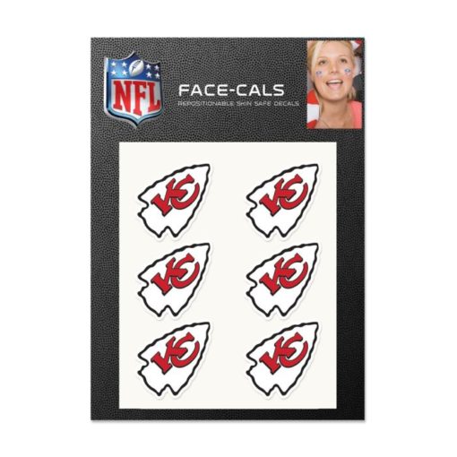 Kansas City Chiefs Glitter Face Cals Temporary Tattoos