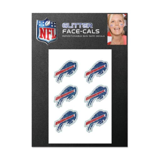 Buffalo Bills Glitter Face Cals Temporary Tattoos