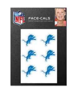 Detroit Lions Glitter Face Cals Temporary Tattoos