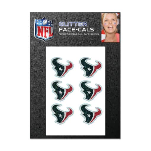 Houston Texans Glitter Face Cals Temporary Tattoos