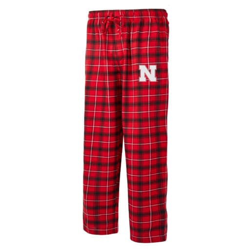 Nebraska Cornhuskers Men's Ledger Red Black Flannel Pajama Pants