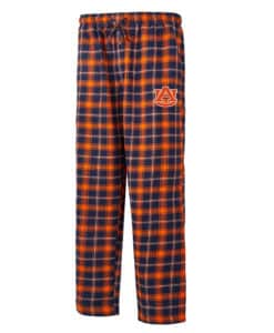 Auburn Tigers Men's Ledger Navy Orange Flannel Pajama Pants