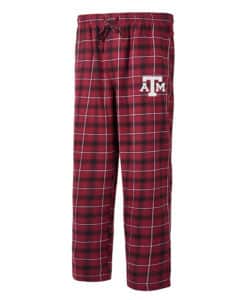 Texas A&M Aggies Men's Ledger Red Black Flannel Pajama Pants
