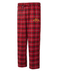 Iowa State Cyclones Men's Ledger Red Black Flannel Pajama Pants