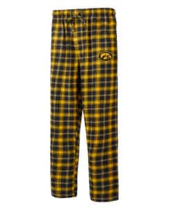 Iowa Hawkeyes Men's Ledger Black Gold Flannel Pajama Pants