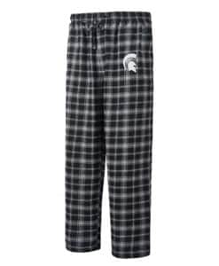 Michigan State Spartans Men's Ledger Black Gray Flannel Pajama Pants