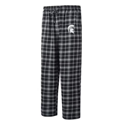 Michigan State Spartans Men's Ledger Black Gray Flannel Pajama Pants