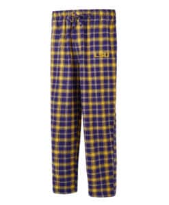 LSU Tigers Men's Ledger Purple Gold Flannel Pajama Pants
