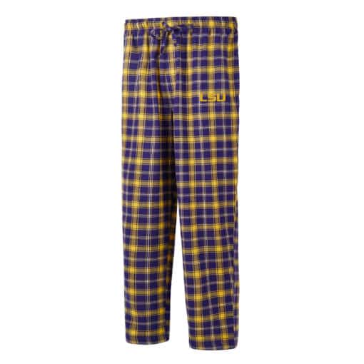 LSU Tigers Men's Ledger Purple Gold Flannel Pajama Pants