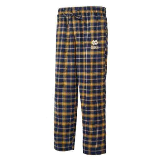 Notre Dame Fighting Irish Men's Ledger Navy Gold Flannel Pajama Pants