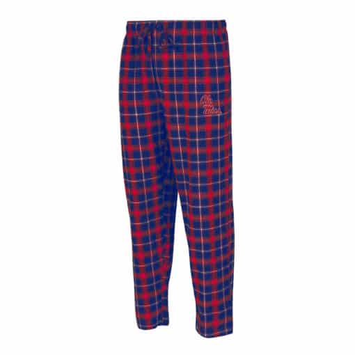 Mississippi Ole Miss Rebels Men's Ledger Navy Red Flannel Pajama Pants