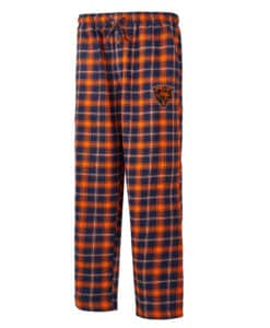 Chicago Bears Men's Ledger Navy Orange Flannel Pajama Pants