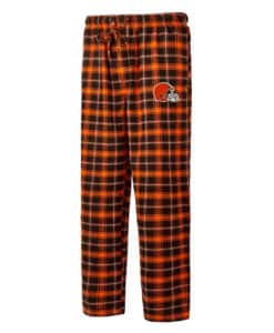 Cleveland Browns Men's Ledger Orange Flannel Pajama Pants