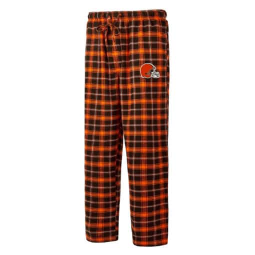 Cleveland Browns Men's Ledger Orange Flannel Pajama Pants