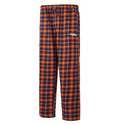 Denver Broncos Men's Ledger Orange Flannel Pajama Pants