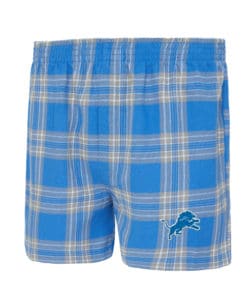 Detroit Lions Men's Takeaway Blue Raz Flannel Boxers