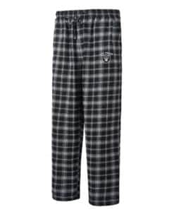 Las Vegas Raiders Men's Ledger Black Flannel Pajama Pants