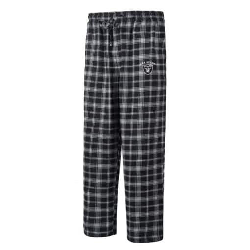 Las Vegas Raiders Men's Ledger Black Flannel Pajama Pants