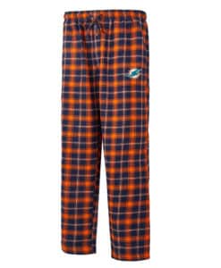 Miami Dolphins Men's Ledger Orange Flannel Pajama Pants