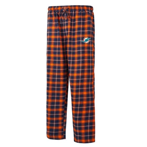 Miami Dolphins Men's Ledger Orange Flannel Pajama Pants