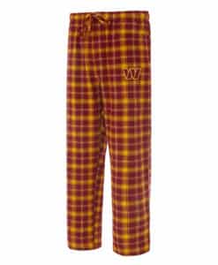 Washington Commanders Men's Ledger Red Gold Flannel Pajama Pants