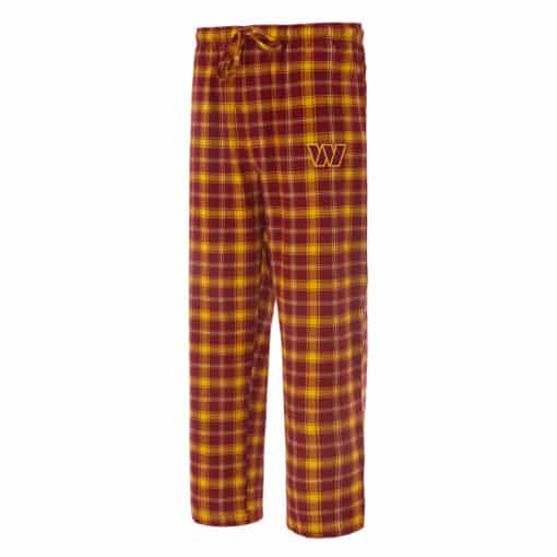 Washington Commanders Men's Ledger Red Gold Flannel Pajama Pants