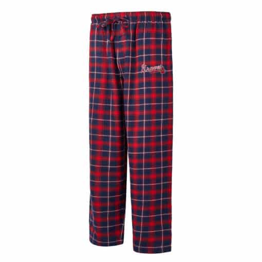 Atlanta Braves Men's Ledger Navy Red Flannel Pajama Pants