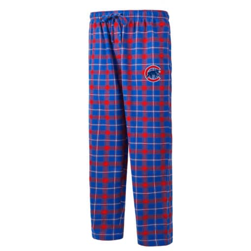 Chicago Cubs Men's Ledger Royal Red Flannel Pajama Pants