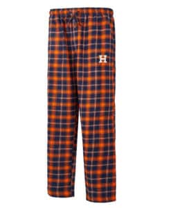 Houston Astros Men's Ledger Orange Flannel Pajama Pants