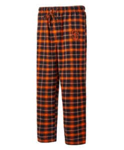 San Francisco Giants Men's Ledger Orange Black Flannel Pajama Pants