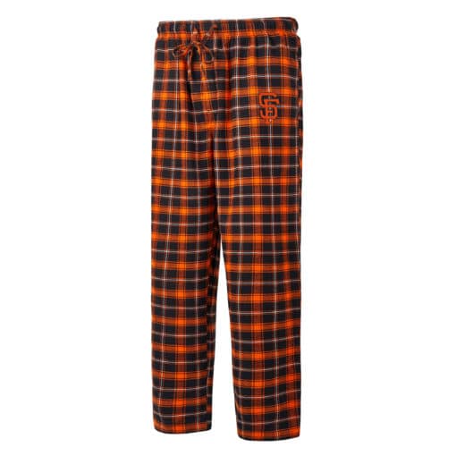 San Francisco Giants Men's Ledger Orange Black Flannel Pajama Pants