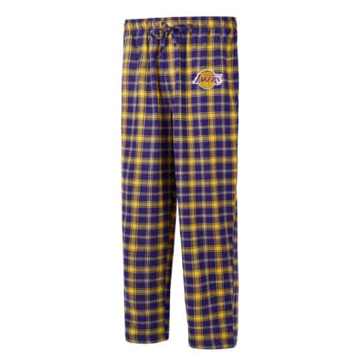Los Angeles Lakers Men's Ledger Purple Gold Flannel Pajama Pants