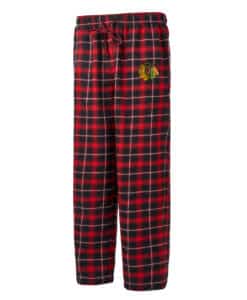 Chicago Blackhawks Men's Ledger Black Red Pajama Pants