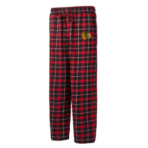 Chicago Blackhawks Men's Ledger Black Red Pajama Pants