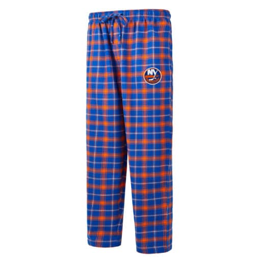 New York Islanders Men's Ledger Blue Orange Flannel Pajama Pants
