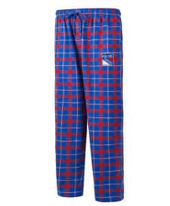 New York Rangers Men's Ledger Blue Red Flannel Pajama Pants