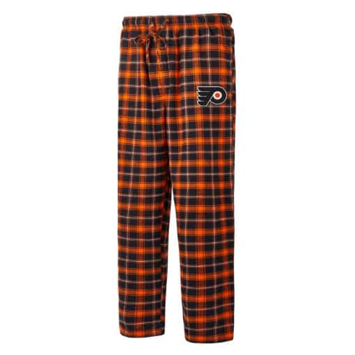 Philadelphia Flyers Men's Ledger Orange Black Flannel Pajama Pants