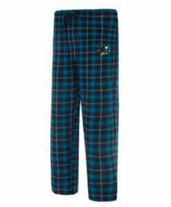 San Jose Sharks Men's Ledger Black Teal Pajama Pants