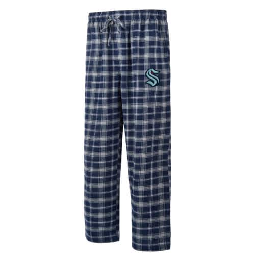 Seattle Kraken Men's Ledger Navy Gray Pajama Pants