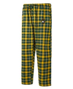 Wayne State College Men's Ledger Green Gold Pajama Pants