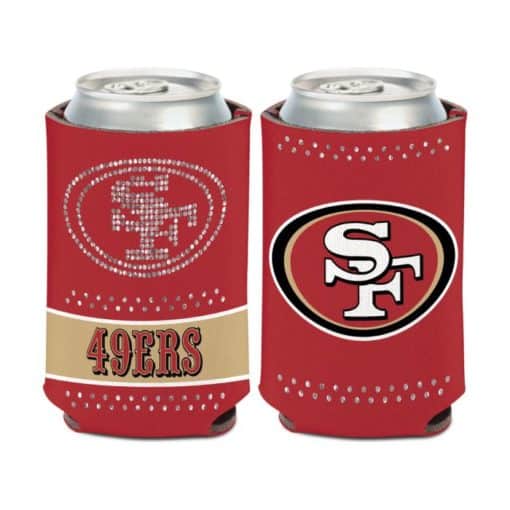 San Francisco 49ers 12 oz Bling Can Cooler Holder