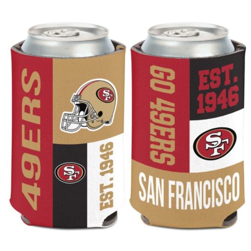 San Francisco 49ers 12 oz Color Block Can Cooler Holder