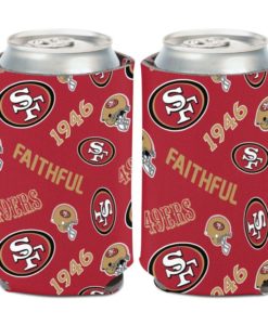 San Francisco 49ers 12 oz Scatterprint Can Cooler Holder