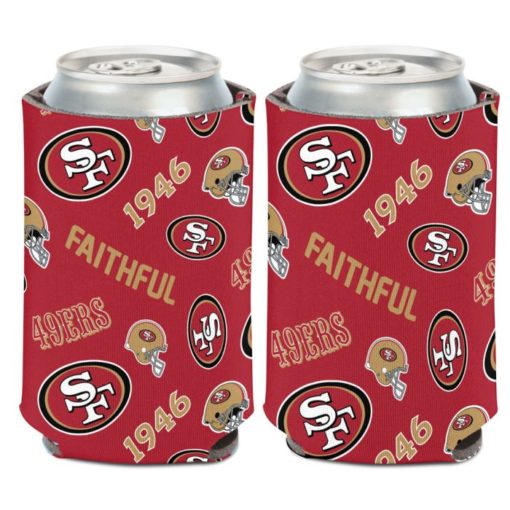 San Francisco 49ers 12 oz Scatterprint Can Cooler Holder